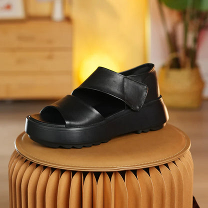 Women's Retro Thick Sole Velcro Sandals