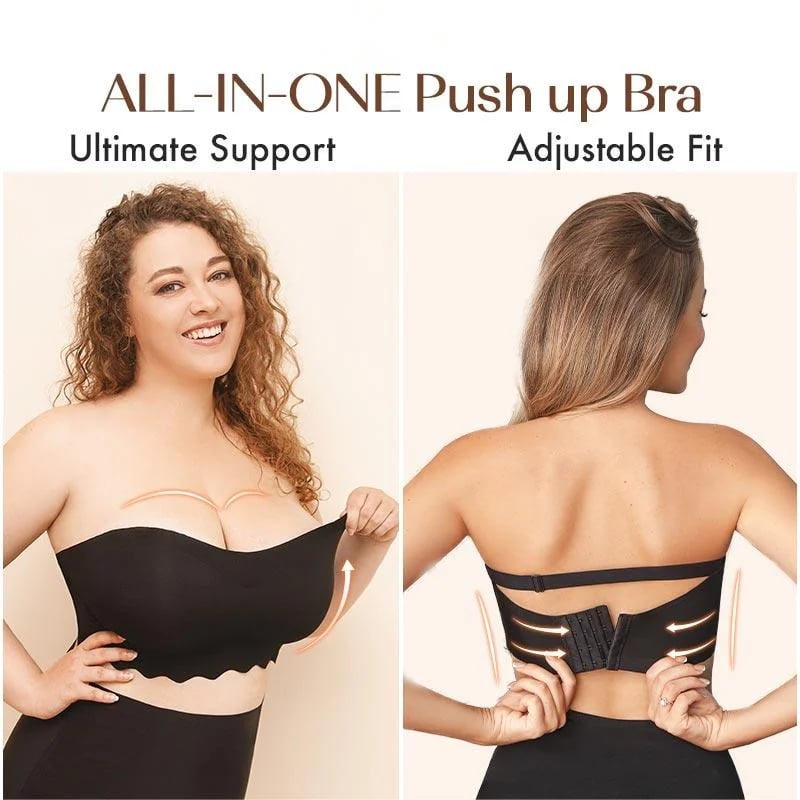 Sale - Plus size Sexy Strapless Invisible Push Up Bra