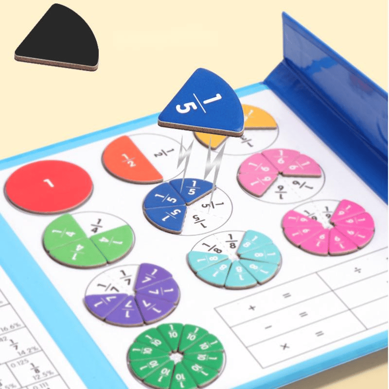 🎁Montessori Magnetic Book Fraction Puzzle For Children