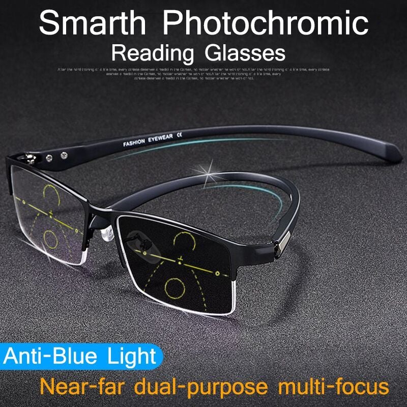 （YU)MENS FASHION TITANIUM ULTRA-LIGHT SHOCKPROOF IMPACT-RESISTANT READING GLASSES