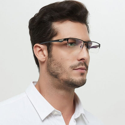 （YU)MENS FASHION TITANIUM ULTRA-LIGHT SHOCKPROOF IMPACT-RESISTANT READING GLASSES