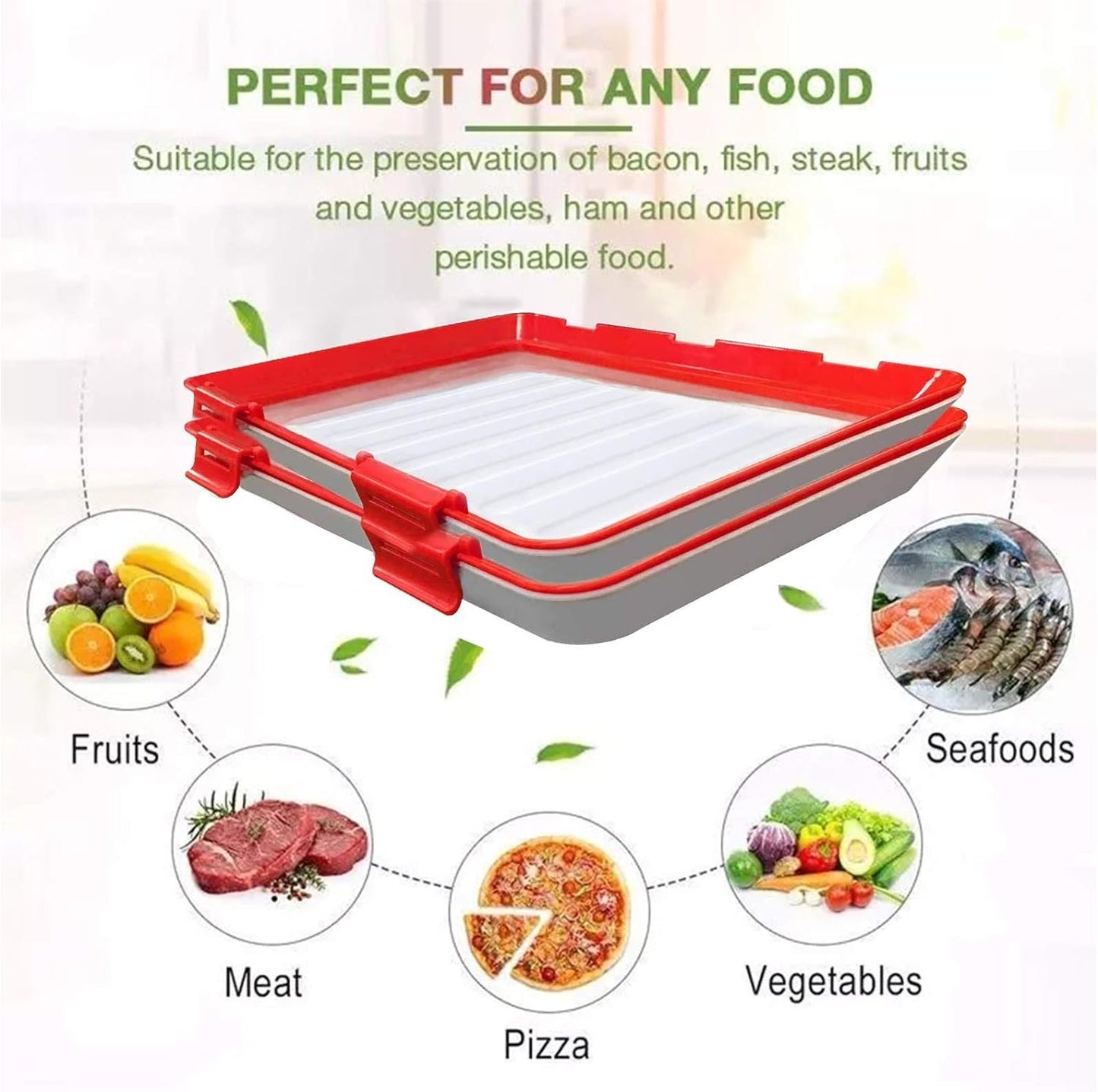 🔥 Environmentally friendly design - Reusable Food Preserving Tray🥰