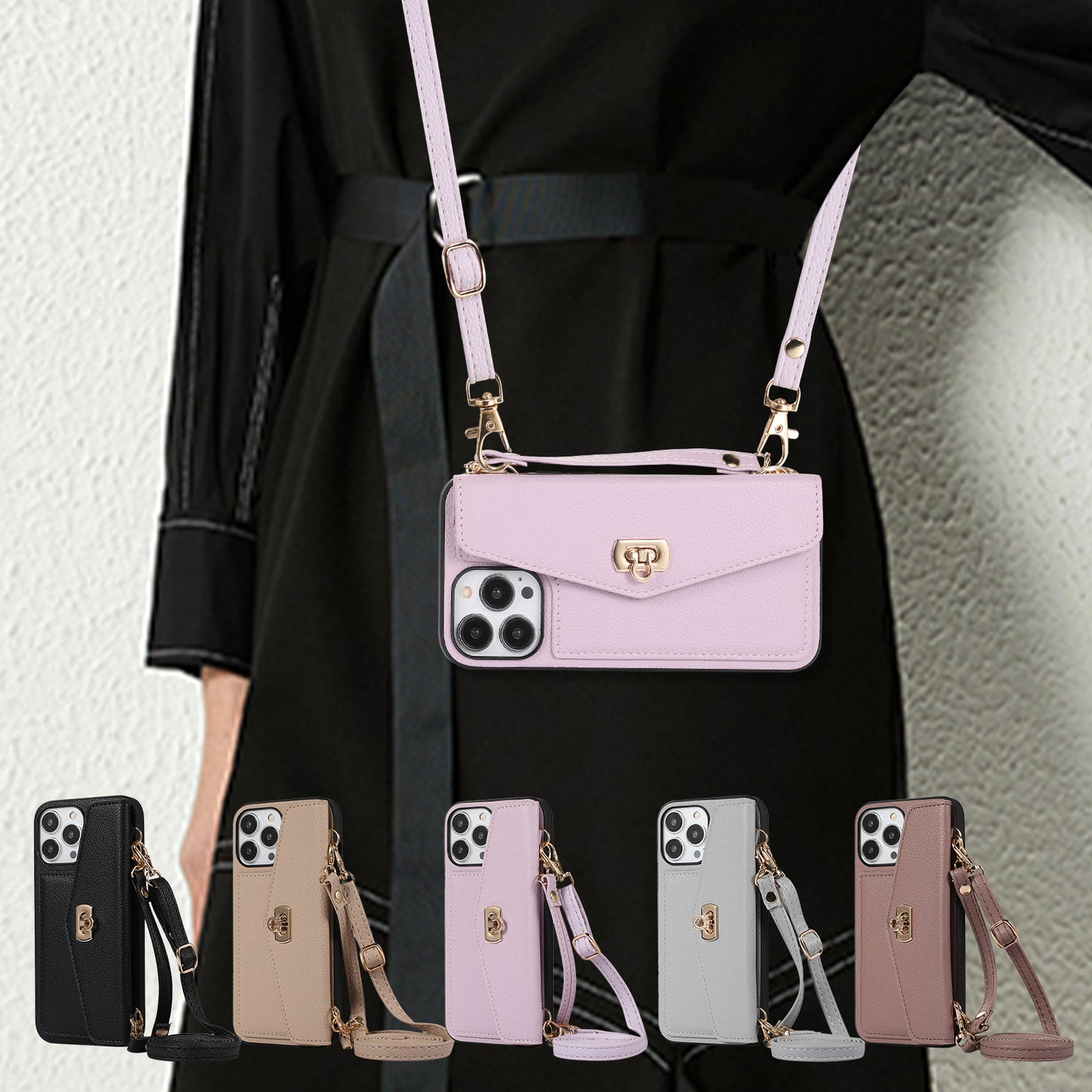 Handbag phone Case with Soft Silicone Chain for Women