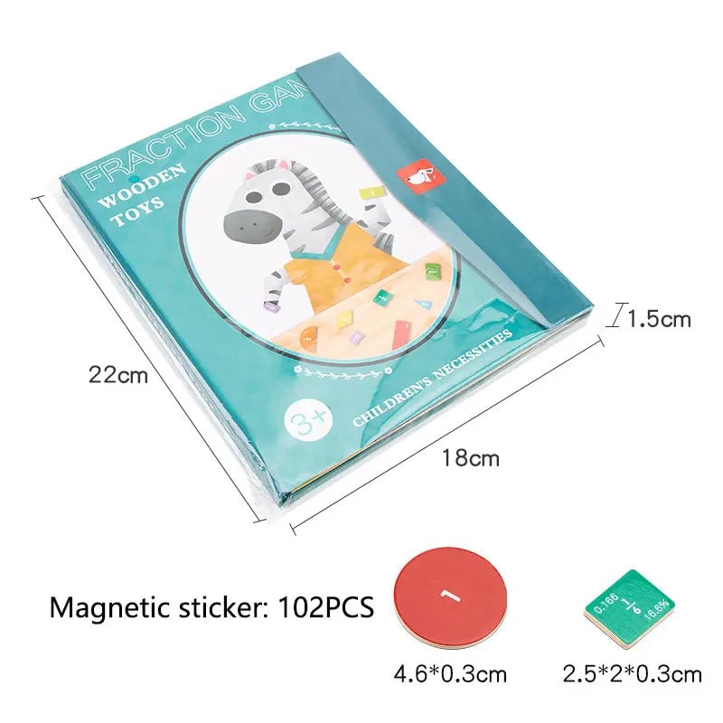 🎁Montessori Magnetic Book Fraction Puzzle For Children