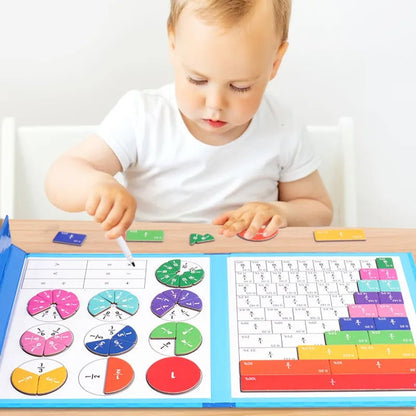 🎁Montessori Magnetic Book Fraction Puzzle For Children