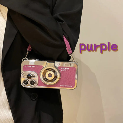 Suitable For IPhone 14 And 15 Series Stereo Retro Camera Phone Case With String