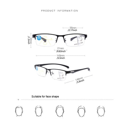 （YU)MENS FASHION TITANIUM ULTRA-LIGHT SHOCKPROOF IMPACT-RESISTANT READING GLASSES