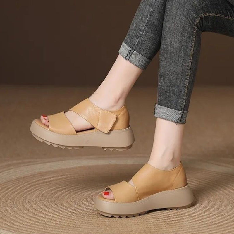 Women's Retro Thick Sole Velcro Sandals